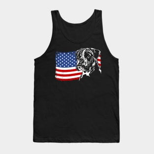 Proud Boxer Dog American Flag patriotic dog Tank Top